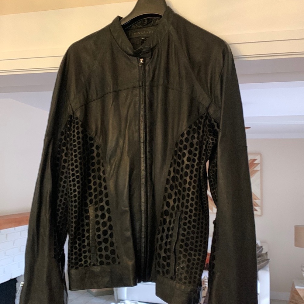 NWT SKINGRAFT Tribal Cut Leather Jacket